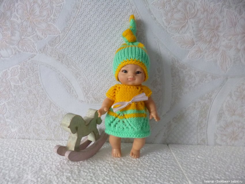 Вязаная одежда для кукол и пупсов из пряжи Детская новинка (фото 10)