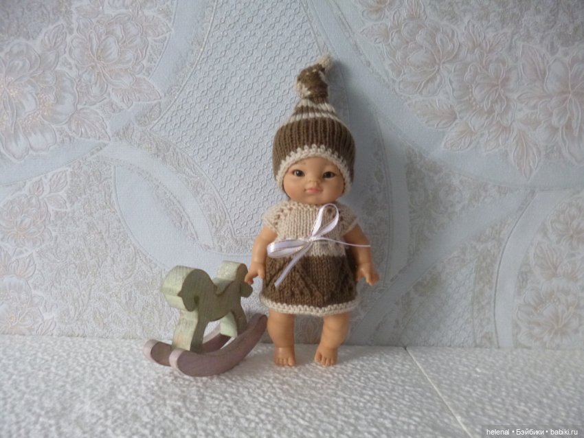 Вязаная одежда для кукол и пупсов из пряжи Детская новинка