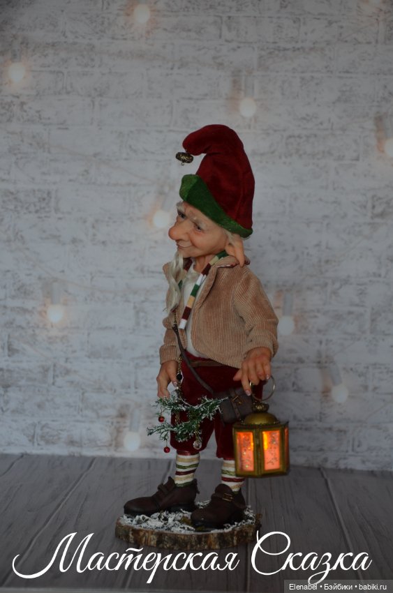 Авторская кукла Рождественский Гномик (фото 2)