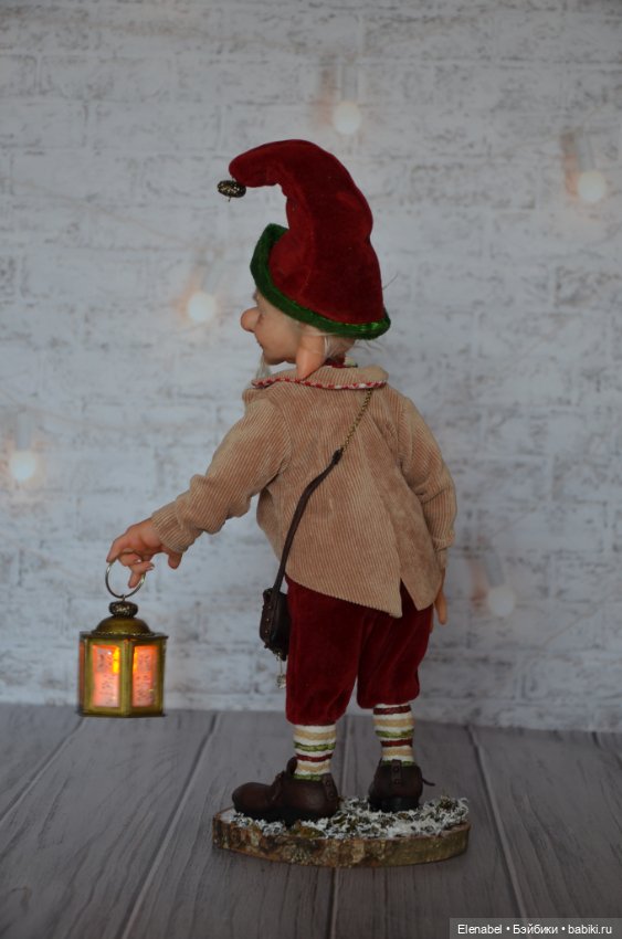 Авторская кукла Рождественский Гномик (фото 10)