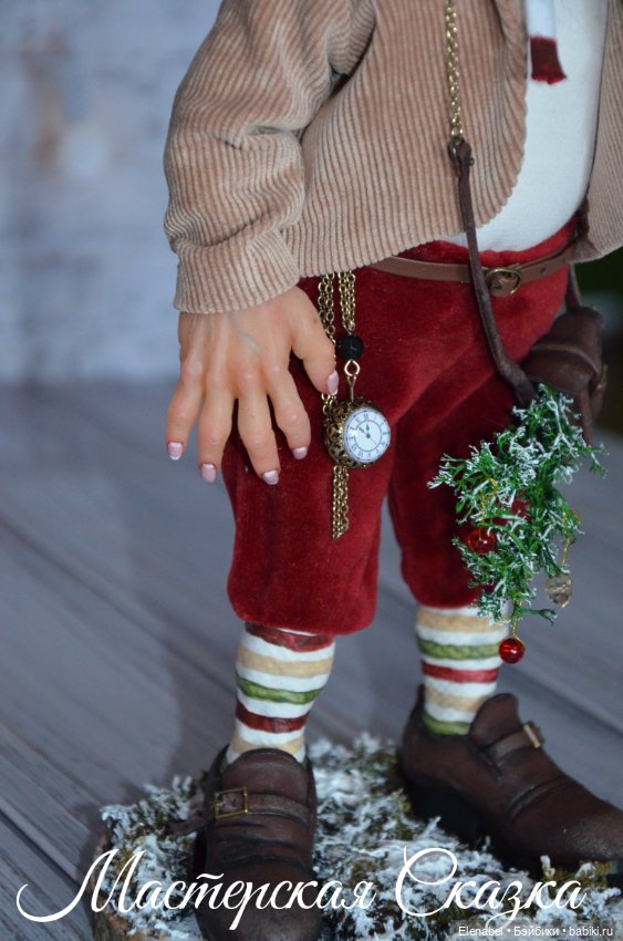 Авторская кукла Рождественский Гномик (фото 4)