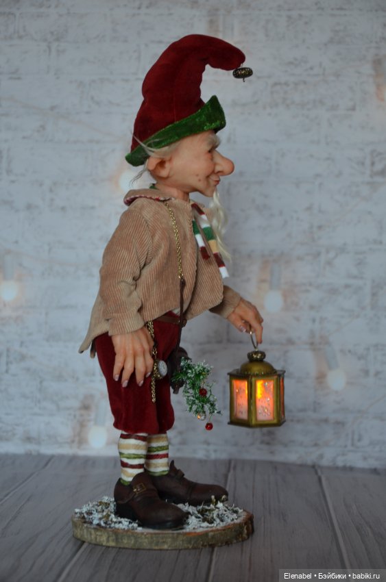 Авторская кукла Рождественский Гномик (фото 7)