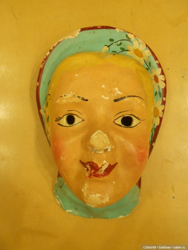 Реставрация Новогодних старинных масок. Часть 1