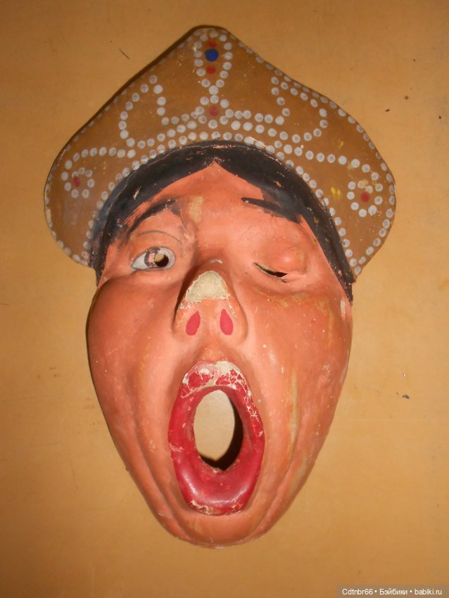 Реставрация Новогодних старинных масок. Часть 1