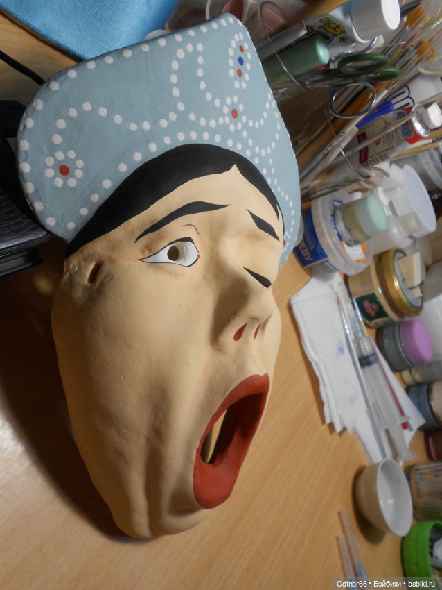 Реставрация Новогодних старинных масок. Финал