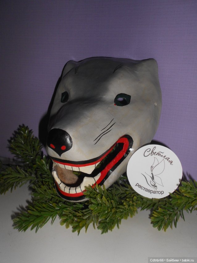 Реставрация Новогодних старинных масок. Финал