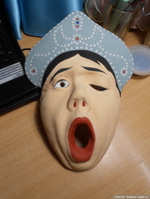 Реставрация Новогодних старинных масок. Финал