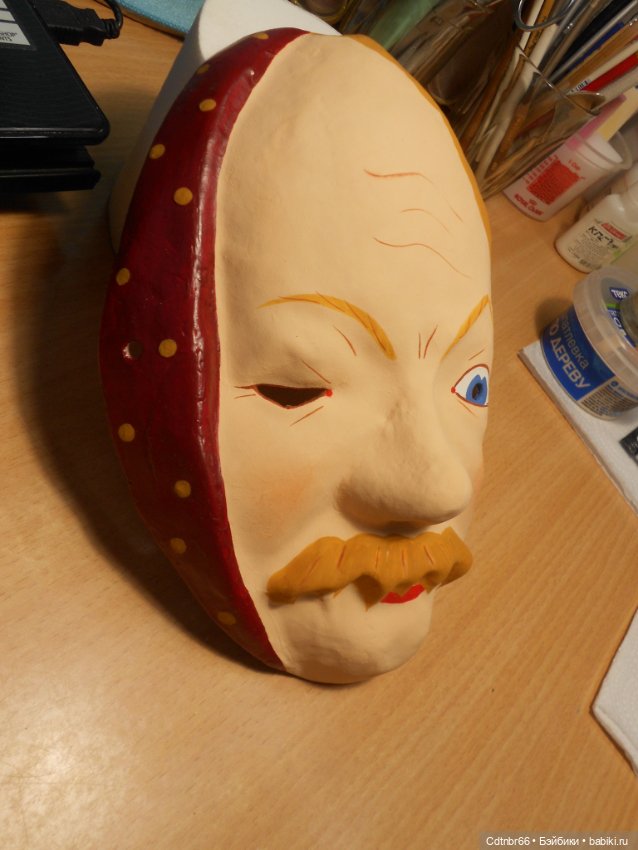 Реставрация Новогодних старинных масок. Финал