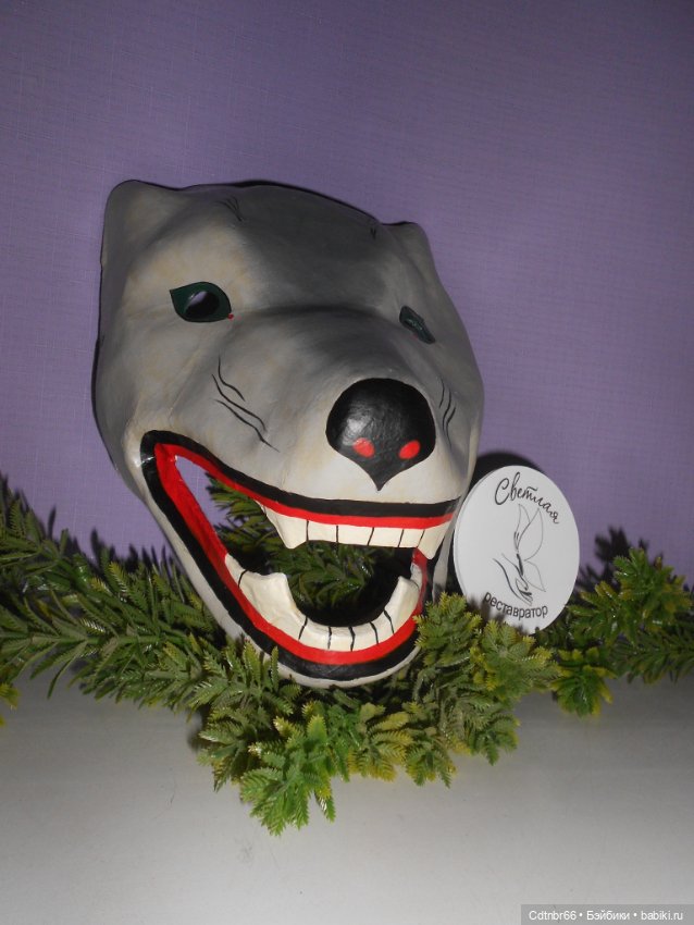 Реставрация Новогодних старинных масок. Финал