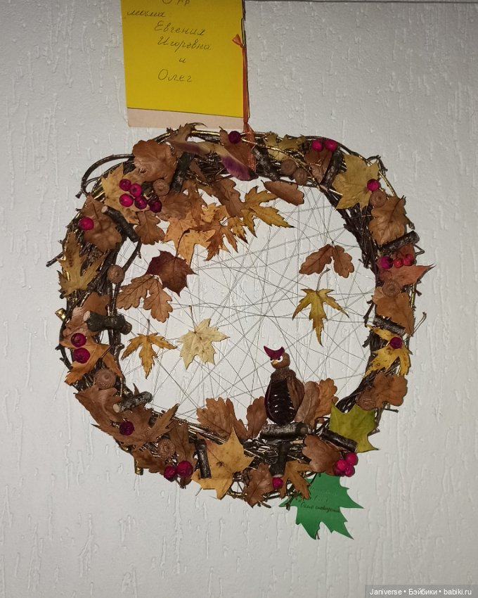 Рождественский веночек и мягкие ёлочные украшения в детский сад (фото 8)