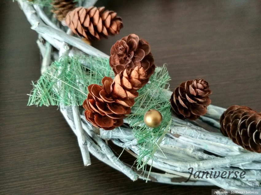Рождественский веночек и мягкие ёлочные украшения в детский сад (фото 2)