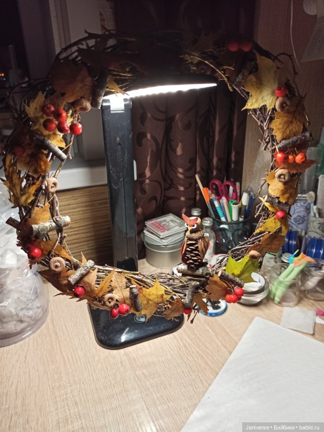 Рождественский веночек и мягкие ёлочные украшения в детский сад (фото 5)