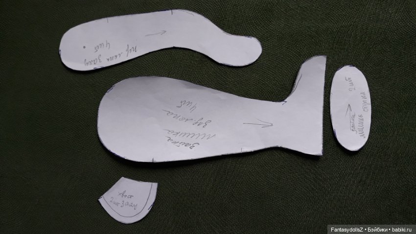 Мастер-класс мягкая игрушка заяц Zlata's fantasy dolls Часть1,2,3 (фото 6)