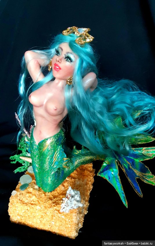 "Ундина" Авторская кукла Натальи Игнатьевой. Для тех, кто соскучился по морю (фото 3)