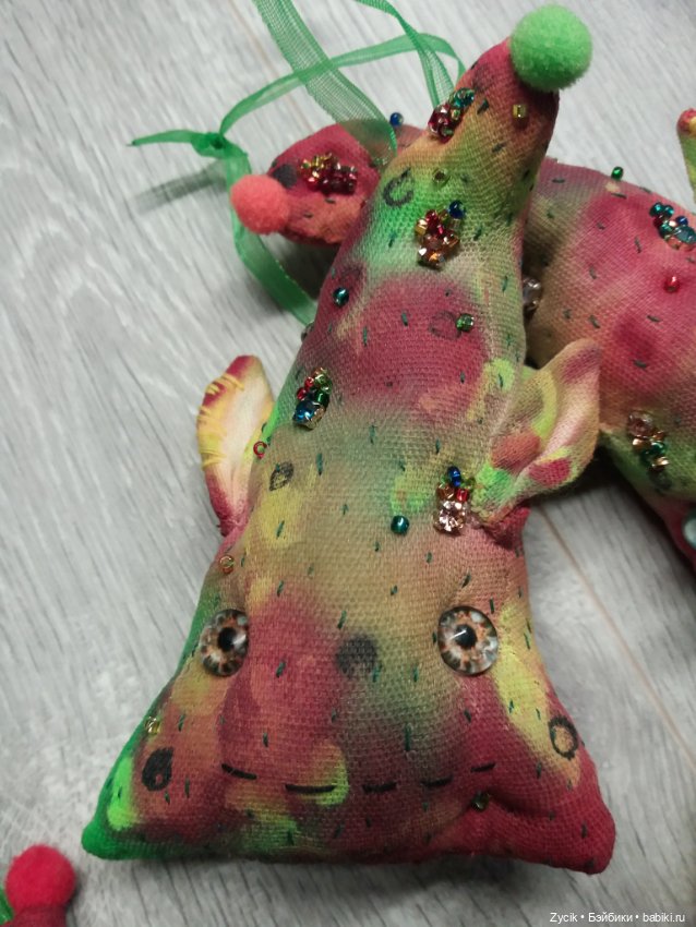 Веселые чердачные елки — Текстильные игрушки и примитивы: кофейные (фото 4)