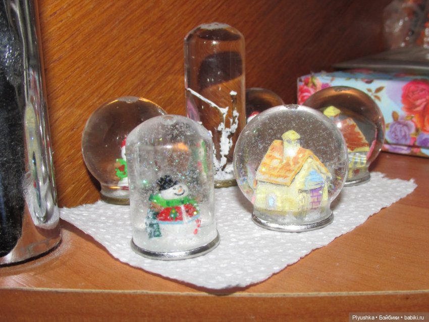 Снежные шары для кукол. Я это сделал