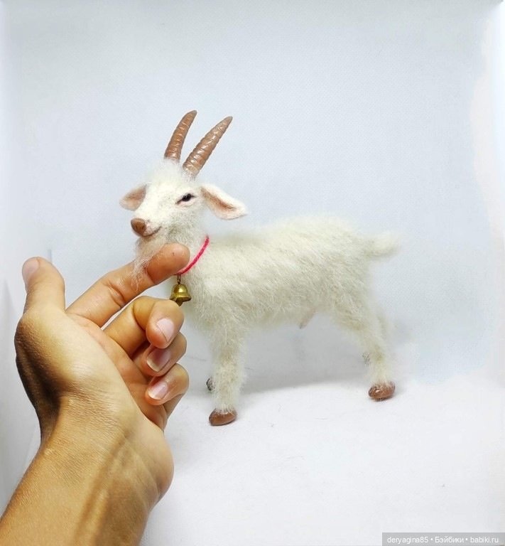 Козёл — Валяные игрушки из шерсти: сухое валяние