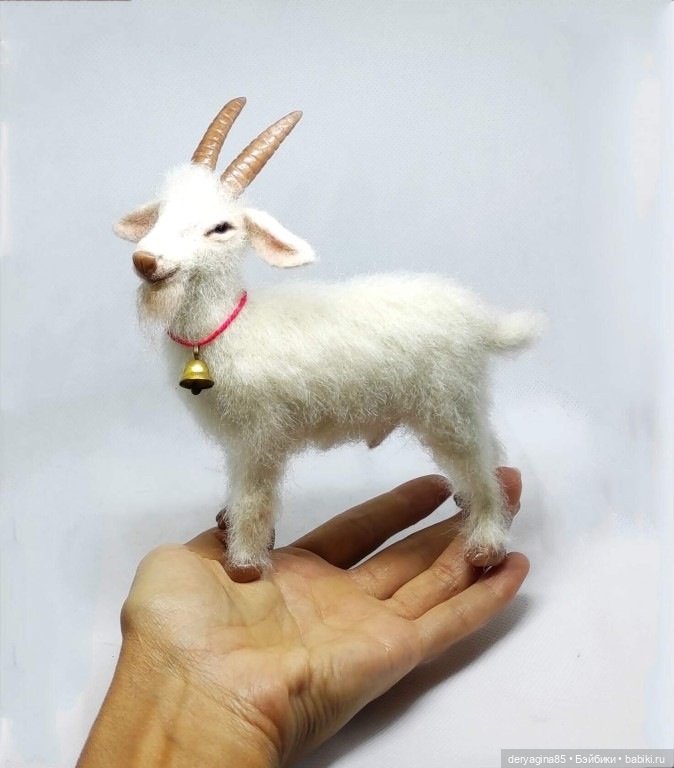Козёл — Валяные игрушки из шерсти: сухое валяние (фото 3)