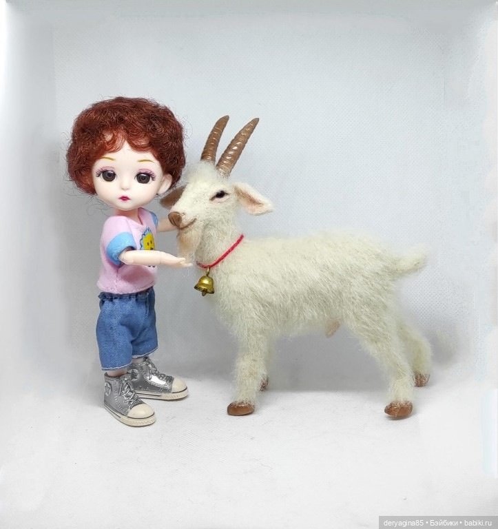 Козёл — Валяные игрушки из шерсти: сухое валяние (фото 9)