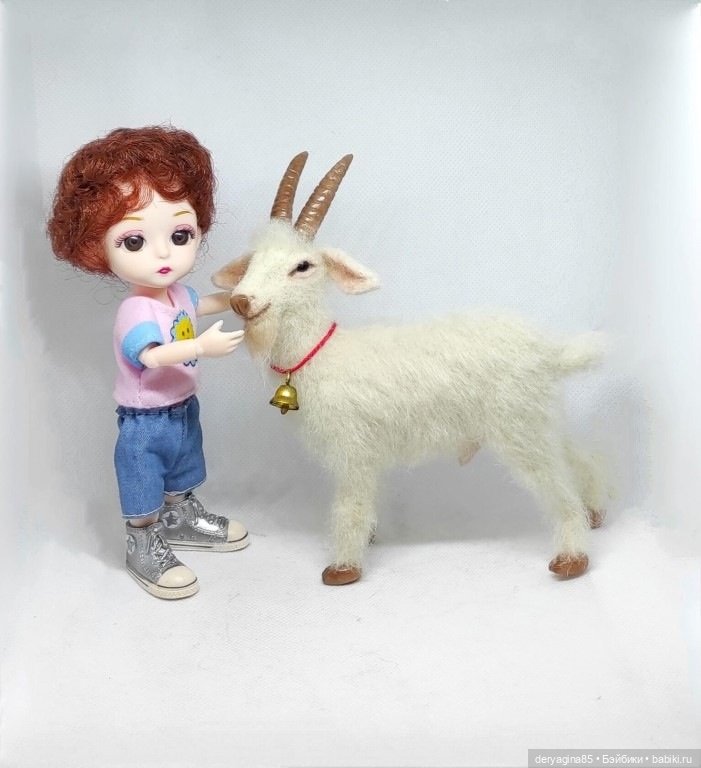 Козёл — Валяные игрушки из шерсти: сухое валяние (фото 10)