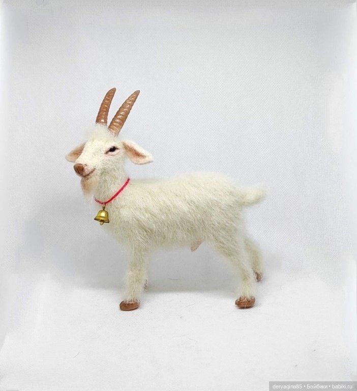 Козёл — Валяные игрушки из шерсти: сухое валяние
