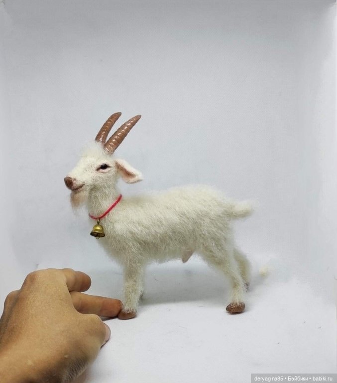 Козёл — Валяные игрушки из шерсти: сухое валяние (фото 5)