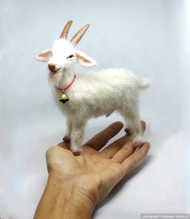 Козёл — Валяные игрушки из шерсти: сухое валяние (фото 2)