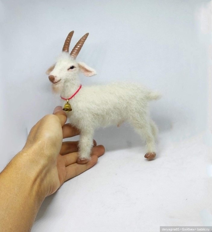 Козёл — Валяные игрушки из шерсти: сухое валяние (фото 6)