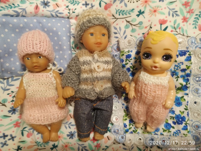 Zapf creation mini три поколения пупсиков