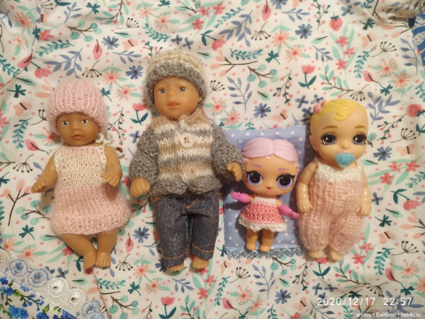 Zapf creation mini три поколения пупсиков (фото 2)