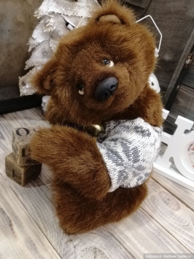 Brownie шоколадный мишка — Авторские мишки Тедди и друзья: фото (фото 9)