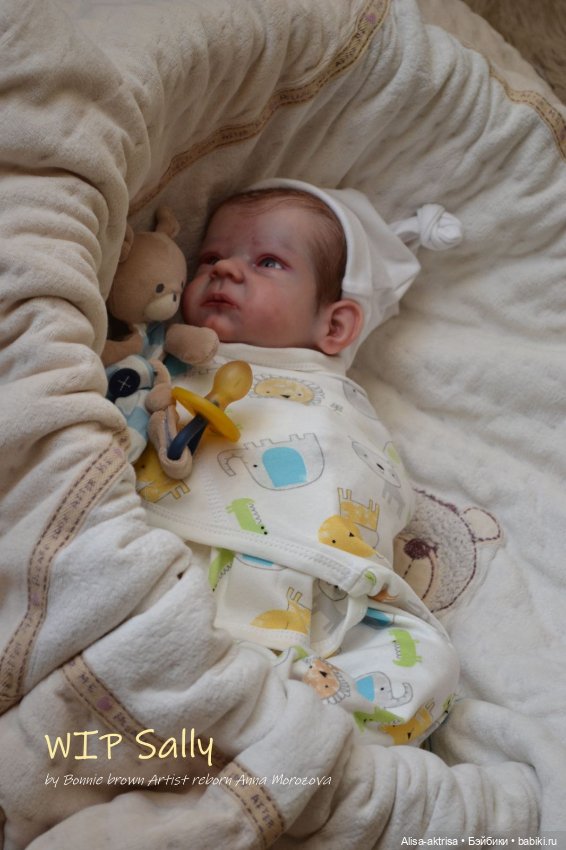 Процесс возрождения Салли скульптора Бонни Браун Кукла -реборн Анны Морозовой