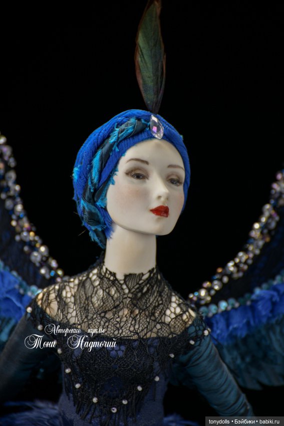 Синяя птица на счастье — Авторские фарфоровые куклы (OOAK): ручная работа (фото 4)