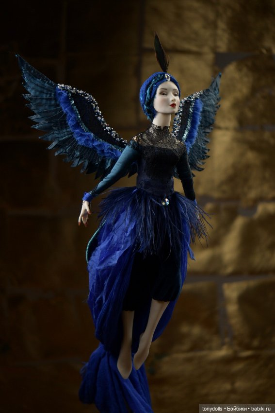 Синяя птица на счастье — Авторские фарфоровые куклы (OOAK): ручная работа (фото 10)
