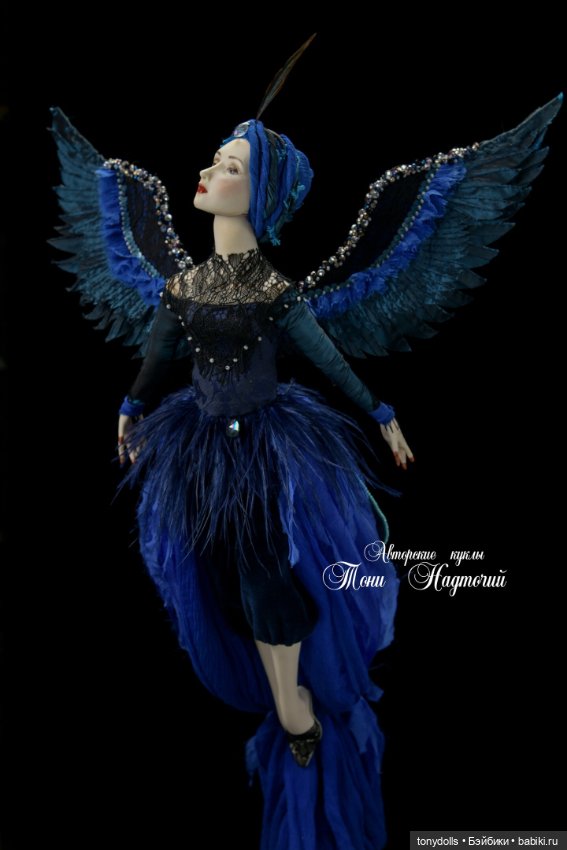 Синяя птица на счастье — Авторские фарфоровые куклы (OOAK): ручная работа (фото 3)
