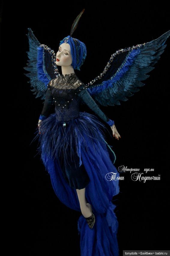 Синяя птица на счастье — Авторские фарфоровые куклы (OOAK): ручная работа (фото 8)