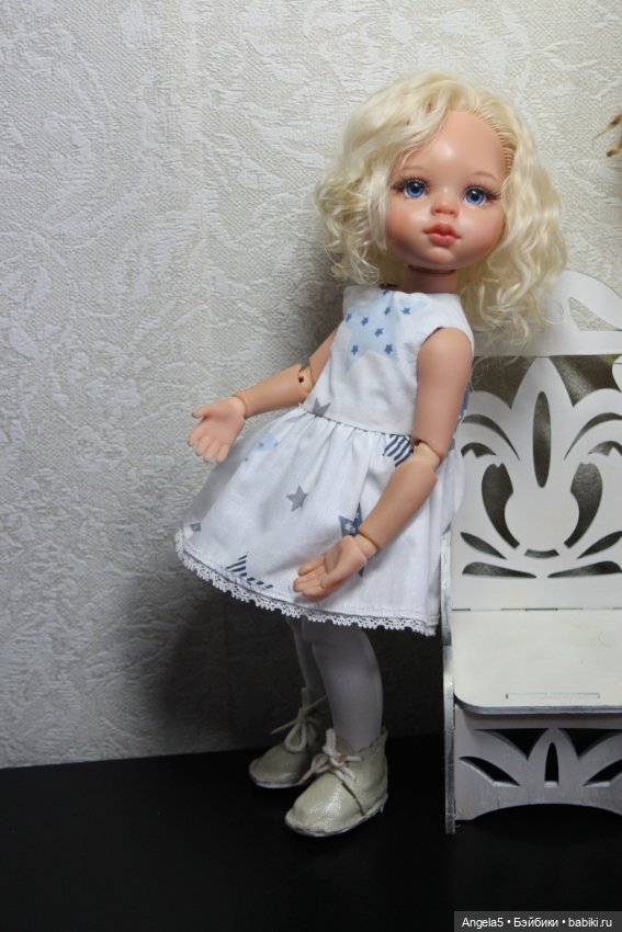 Девочка и снеговик — ООАК Paola Reina (Паола Рейна) и испанских кукол: перерисовка