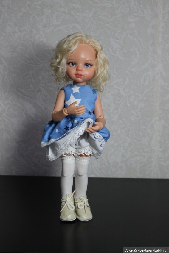 Девочка и снеговик — ООАК Paola Reina (Паола Рейна) и испанских кукол: перерисовка