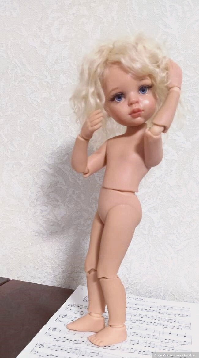 Девочка и снеговик — ООАК Paola Reina (Паола Рейна) и испанских кукол: перерисовка