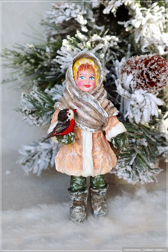 Мои первые ватнички — Ватные игрушки на елку: ретро (фото 5)