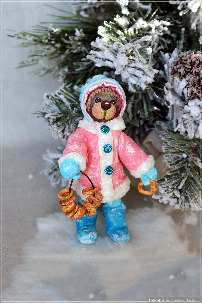 Мои первые ватнички — Ватные игрушки на елку: ретро (фото 8)