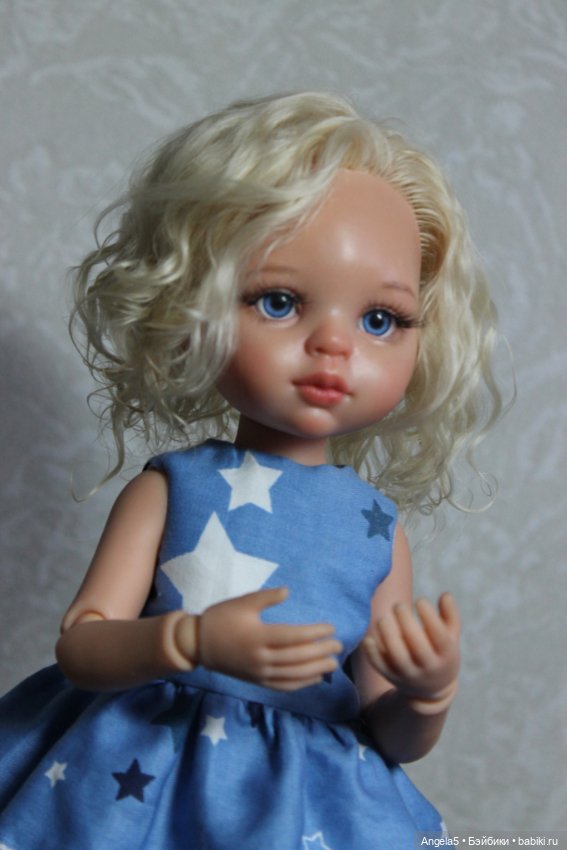 Девочка и снеговик — ООАК Paola Reina (Паола Рейна) и испанских кукол: перерисовка