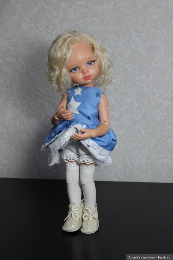 Девочка и снеговик — ООАК Paola Reina (Паола Рейна) и испанских кукол: перерисовка