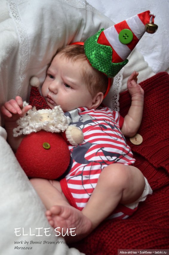 С Новым годом от Элли Сью.Кукла-реборн Анны Морозовой