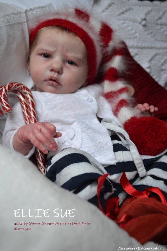 С Новым годом от Элли Сью.Кукла-реборн Анны Морозовой (фото 2)