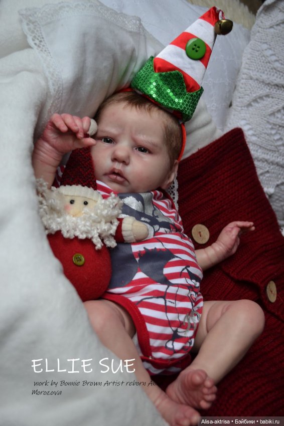 С Новым годом от Элли Сью.Кукла-реборн Анны Морозовой