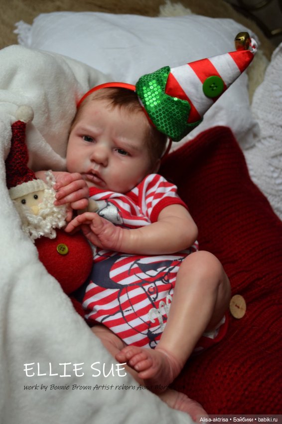 С Новым годом от Элли Сью.Кукла-реборн Анны Морозовой