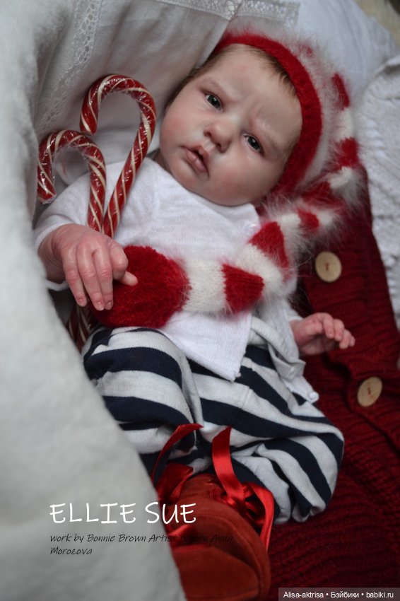 С Новым годом от Элли Сью.Кукла-реборн Анны Морозовой (фото 3)