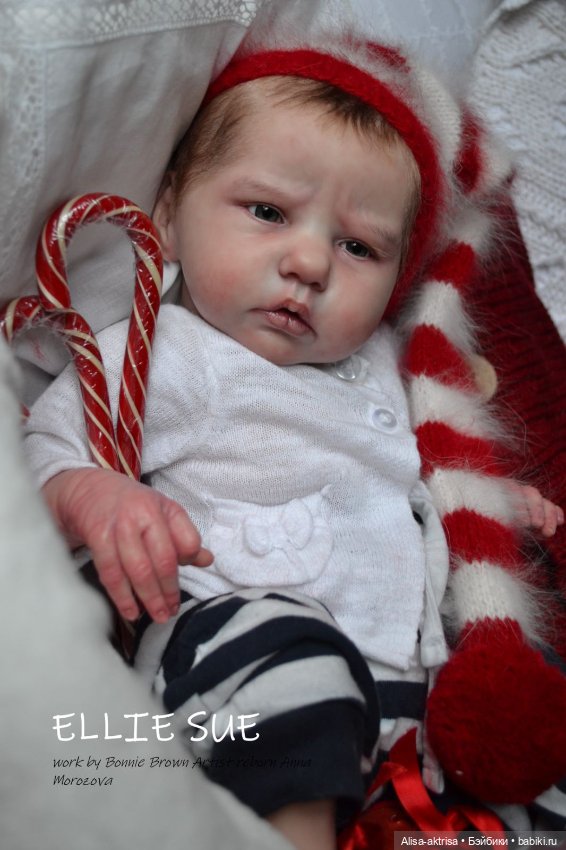 С Новым годом от Элли Сью.Кукла-реборн Анны Морозовой (фото 5)