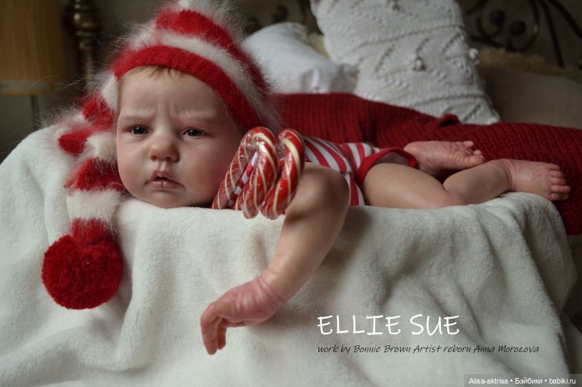 С Новым годом от Элли Сью.Кукла-реборн Анны Морозовой